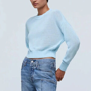 Madewell Loose Knit Crewneck Sweater in Clarity - NEW - Size Small